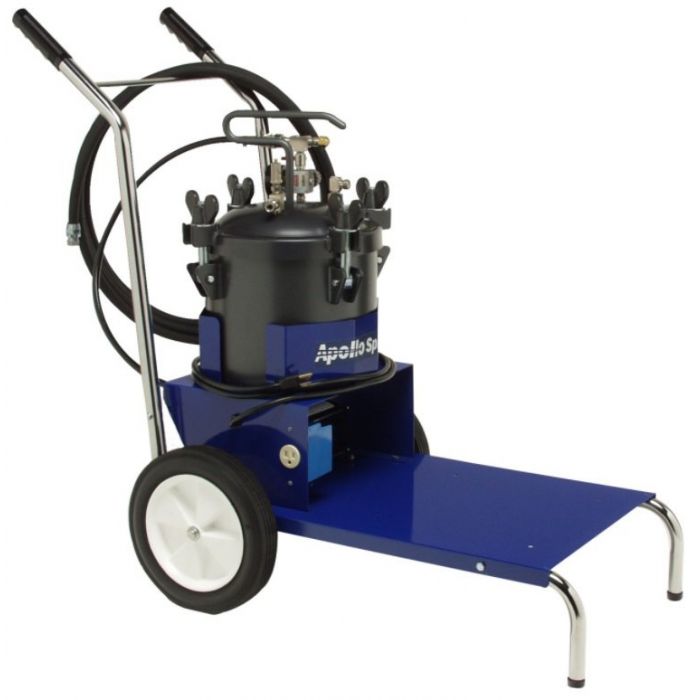 APOLLO Drukvatsysteem op kar met 10 liter drukvat, compressor en 7,6 meter materiaalslang main product photo