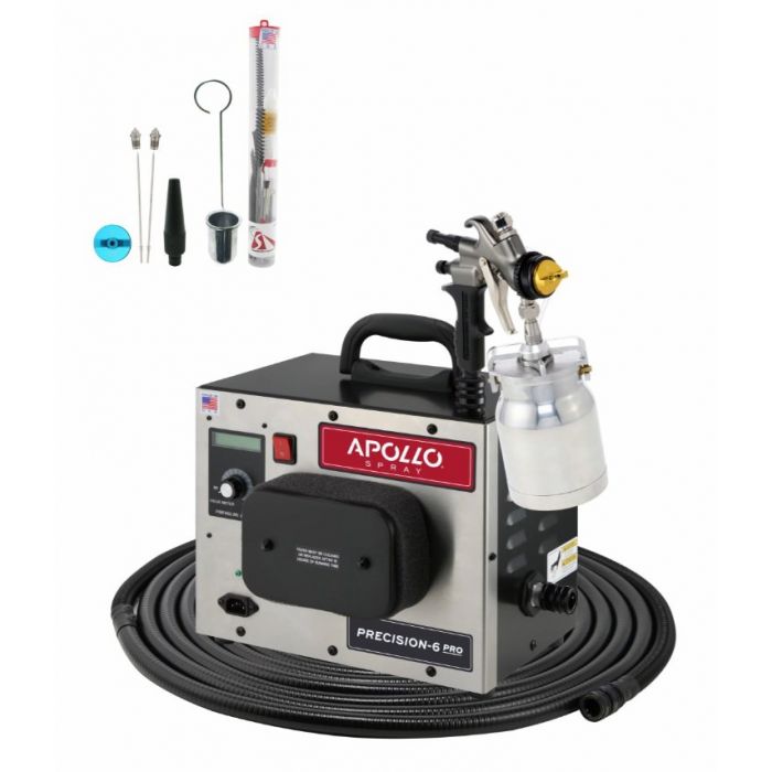APOLLO PRECISION-6 PRO PLUS, 6 traps turbine, 9,6 meter luchtslang, AtomiZer gun, accesoires main product photo