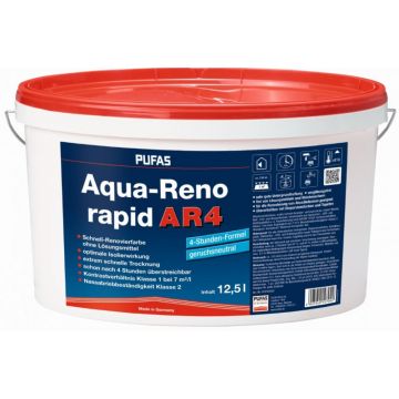 12,5 liter PUFAS/Decotric Aqua-Reno rapid AR4 renovatiemuurverf wit