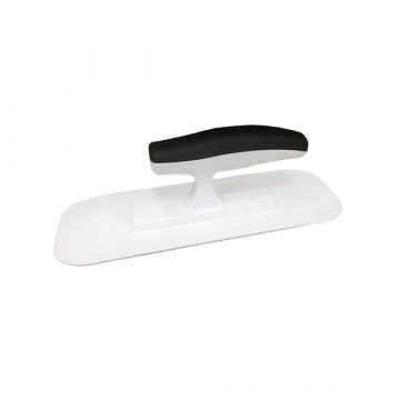 DECO, dubbele flexibele kunststof spaan, zwart handvat 17cm