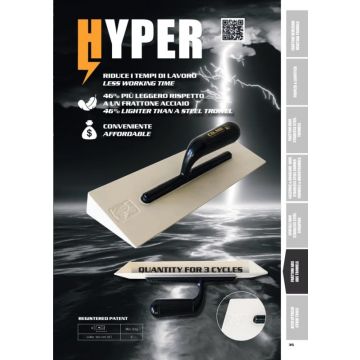 CO.ME HYPER spaan ABS, blad met opgehoogde hoeken,360x120x20 mm 433PL360