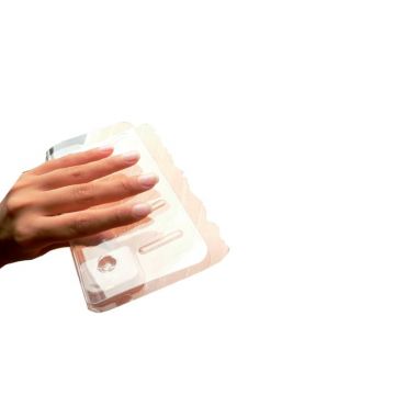 CANYON, decoratieve transparante plastic spaan 17cm