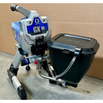 GRACO GX 19 DUO airless verfspuit muurverf+lakverf uitvoering compleet bestaande uit: