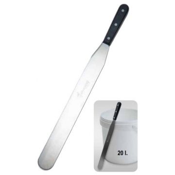 MARMORINO TOOLS RVS mengmes extra lang, houten handvat 360x30mm (20 liter)